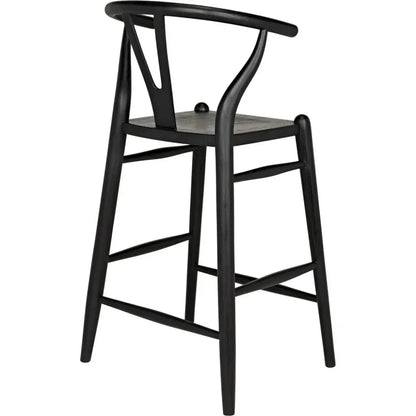 Zola Counter Stool, Charcoal Black - LOOMLAN - Noir - Counter Stools