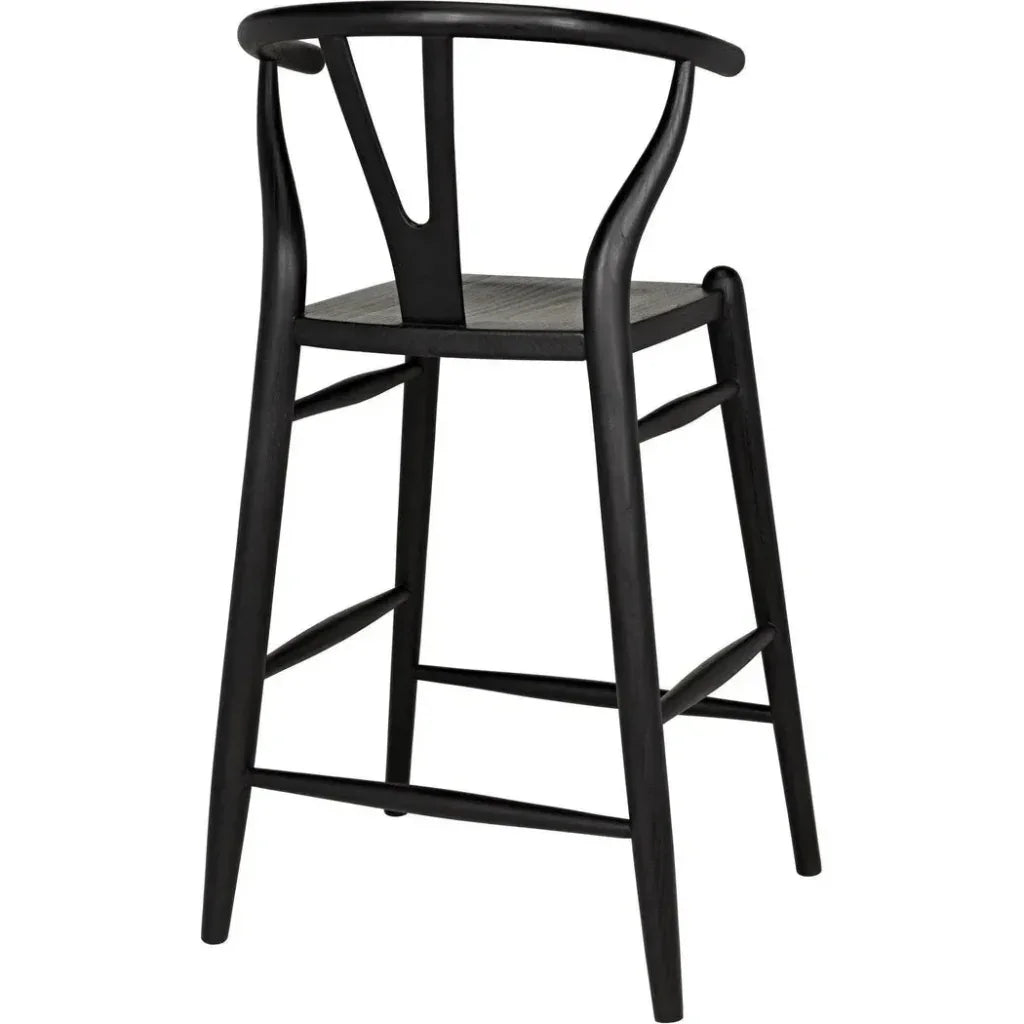 Zola Counter Stool, Charcoal Black - LOOMLAN - Noir - Counter Stools