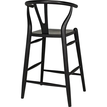 Zola Counter Stool, Charcoal Black - LOOMLAN - Noir - Counter Stools
