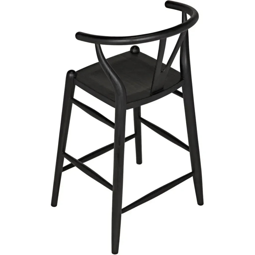 Zola Counter Stool, Charcoal Black - LOOMLAN - Noir - Counter Stools