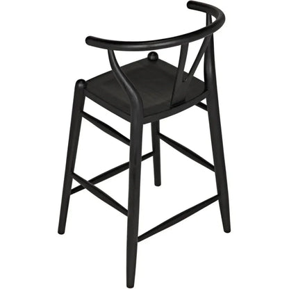 Zola Counter Stool, Charcoal Black - LOOMLAN - Noir - Counter Stools