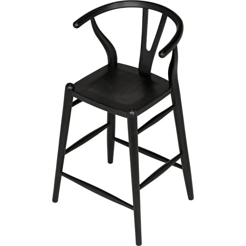 Zola Counter Stool, Charcoal Black - LOOMLAN - Noir - Counter Stools