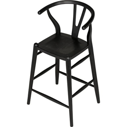 Zola Counter Stool, Charcoal Black - LOOMLAN - Noir - Counter Stools