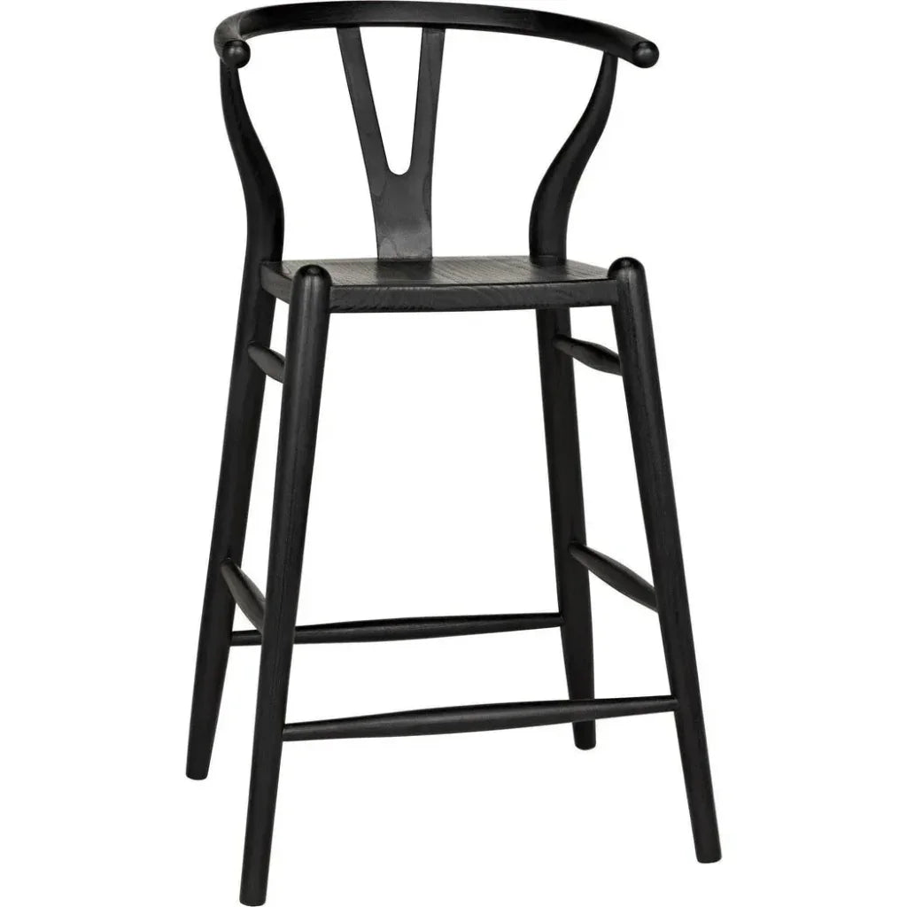 Zola Counter Stool, Charcoal Black - LOOMLAN - Noir - Counter Stools
