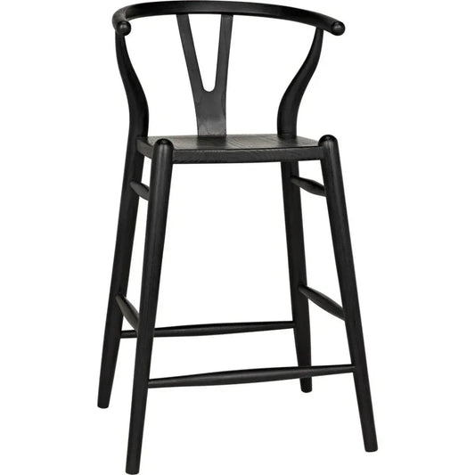 Zola Counter Stool, Charcoal Black - LOOMLAN - Noir - Counter Stools