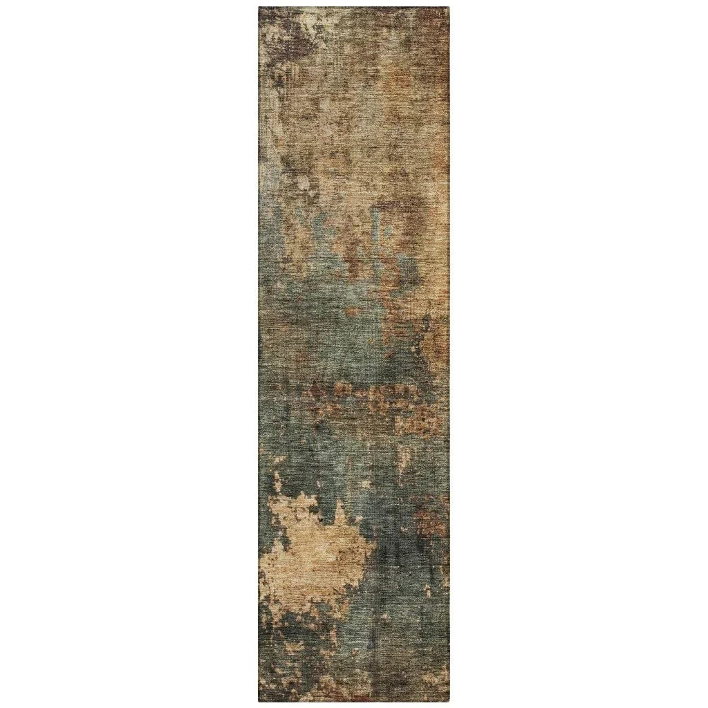 Zuleya Green Washable Indoor - Outdoor Rug - LOOMLAN - LOOMLAN Rugs - Outdoor Rugs
