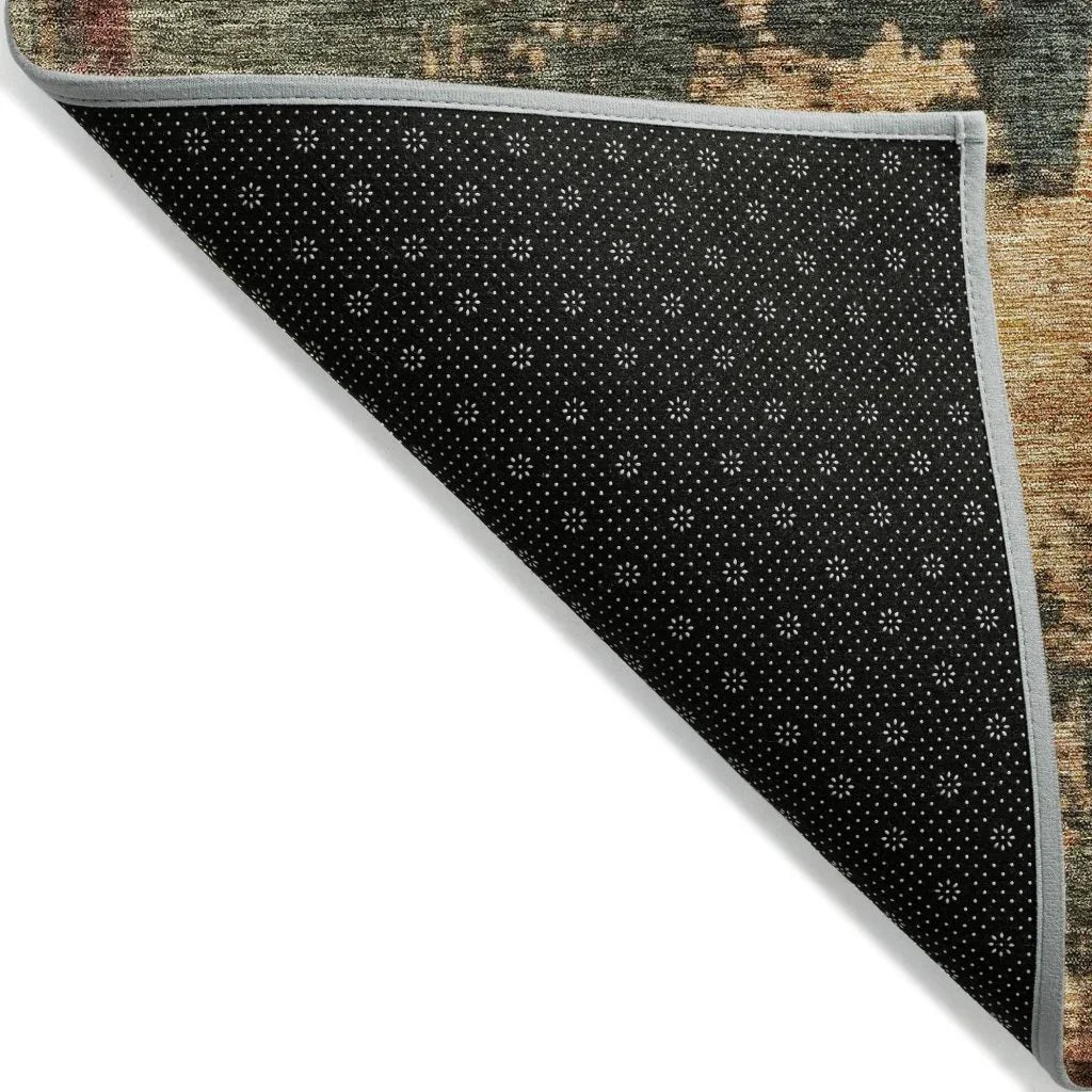 Zuleya Green Washable Indoor - Outdoor Rug - LOOMLAN - LOOMLAN Rugs - Outdoor Rugs