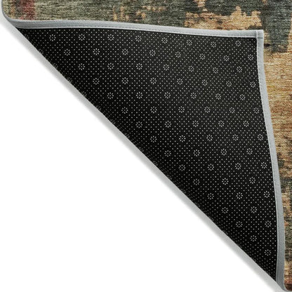 Zuleya Green Washable Indoor - Outdoor Rug - LOOMLAN - LOOMLAN Rugs - Outdoor Rugs