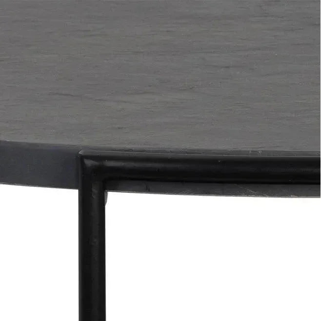 Zuma Coffee Table Concrete & Glass Gold Caps-Outdoor Coffee Tables-SUNPAN-LOOMLAN