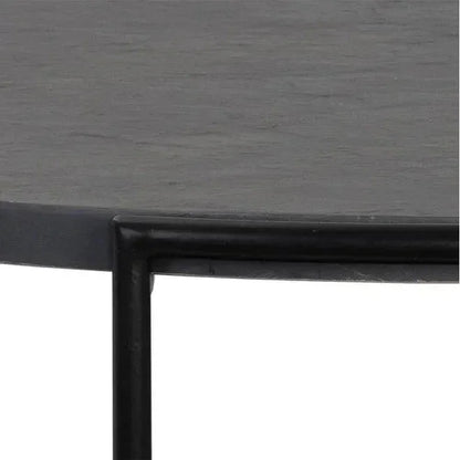 Zuma Coffee Table Concrete & Glass Gold Caps-Outdoor Coffee Tables-SUNPAN-LOOMLAN