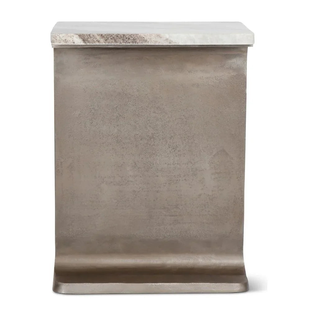 Zuma I - Beam Marble Top Rectangular Side Table - LOOMLAN - Urbia - Side Tables