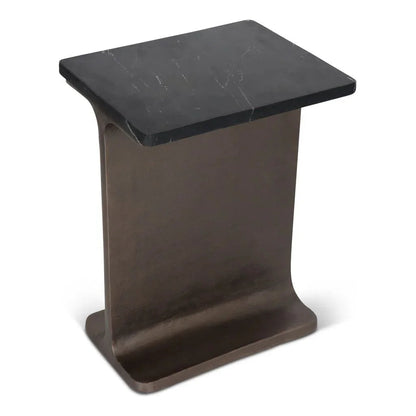 Zuma I - Beam Marble Top Rectangular Side Table - LOOMLAN - Urbia - Side Tables