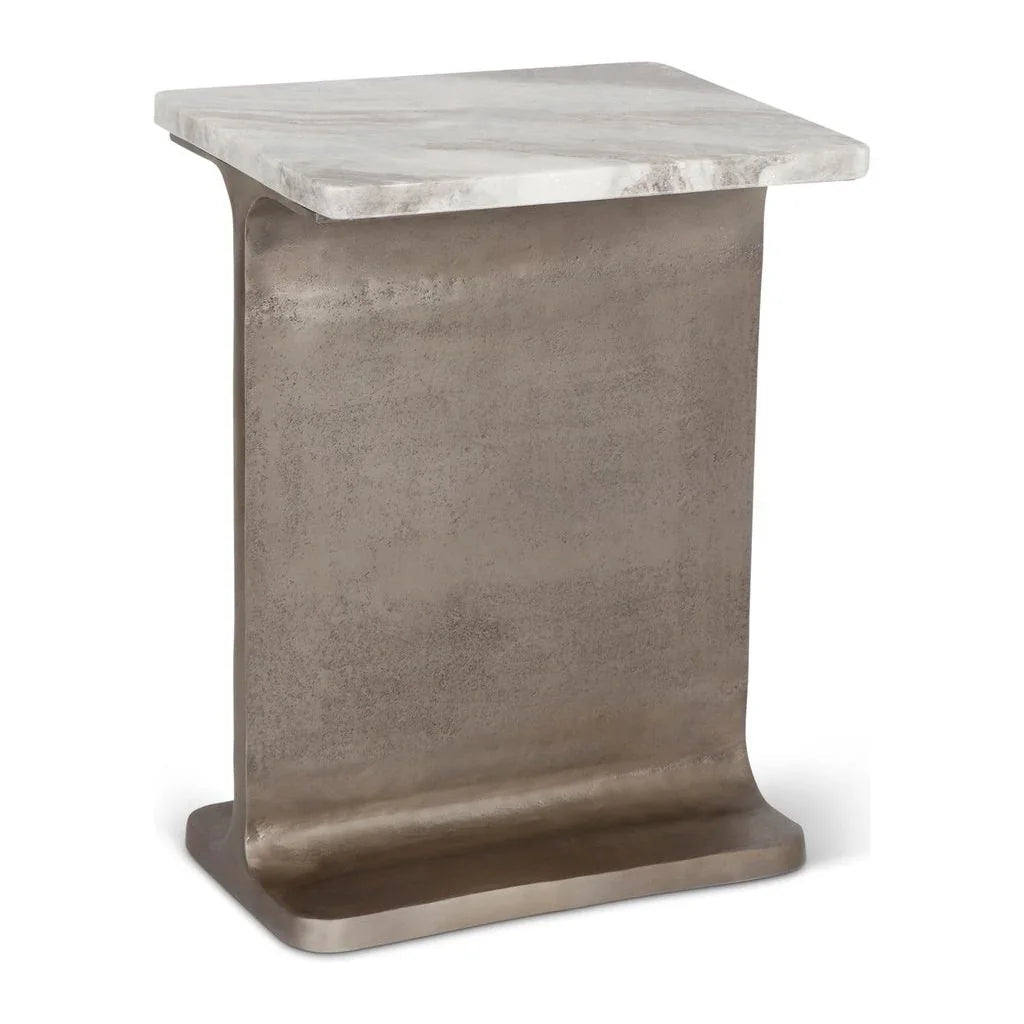 Zuma I - Beam Marble Top Rectangular Side Table - LOOMLAN - Urbia - Side Tables