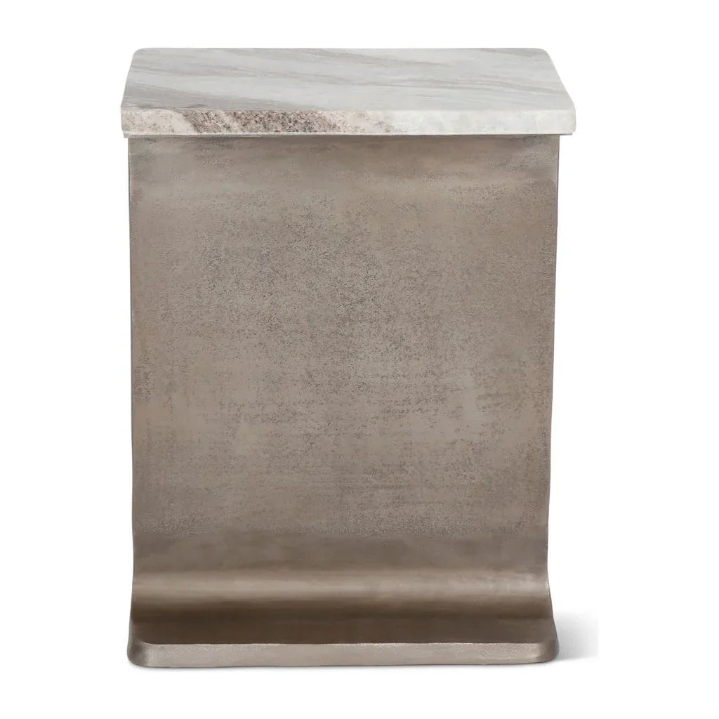 Zuma I - Beam Marble Top Rectangular Side Table - LOOMLAN - Urbia - Side Tables