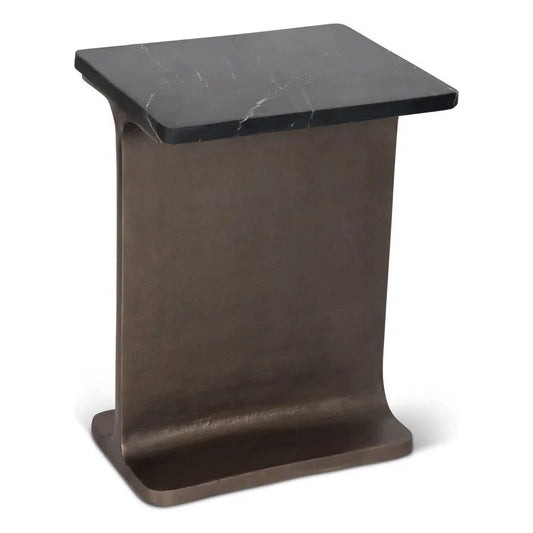 Zuma I - Beam Marble Top Rectangular Side Table - LOOMLAN - Urbia - Side Tables
