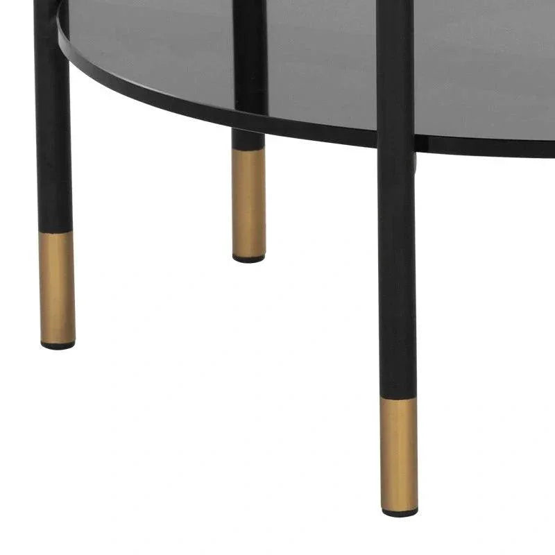 Zuma Side Table Concrete Top Glass Shelf - LOOMLAN - SUNPAN - Outdoor Side Tables