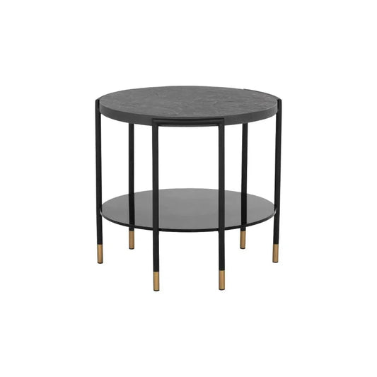 Zuma Side Table Concrete Top Glass Shelf - LOOMLAN - SUNPAN - Outdoor Side Tables