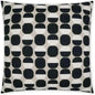 Zuri Onyx Circular Dots Black Large Throw Pillow Insert - LOOMLAN - D.V. Kap - Throw Pillows